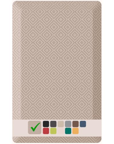 Ophanie Kitchen Mats for Floor,3/4 inch Thick,20x32 Anti Fatigue Cushioned Mat,Kitchen Rugs,Waterproof,Comfort Ergonomic Standing Mat for Office,Home,Sink with 99+ Pairs of Anti-Slip Bottom Ridges - color: Beige, size: 20"L x 32"W x 0.8"Th