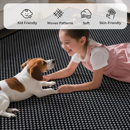 YDKGL Hallway Runner Rug Extra Long Kitchen Runner Washable Black 2x8 ft - color: Black, size: 2' x 8'