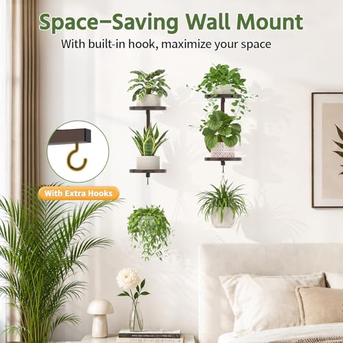 LASZOLA Plant Hanger Holder Window Shelf Wall Mounted Indoor, 2 Pcs Bronze - color: Classic Bronze, size: 2
