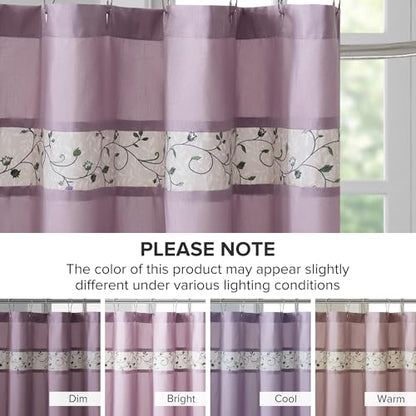Madison Park Serene Shower Curtain for Bathroom, 72 x 72, Purple - color: Purple, size: 72"W x 72"L (Pack of 1)