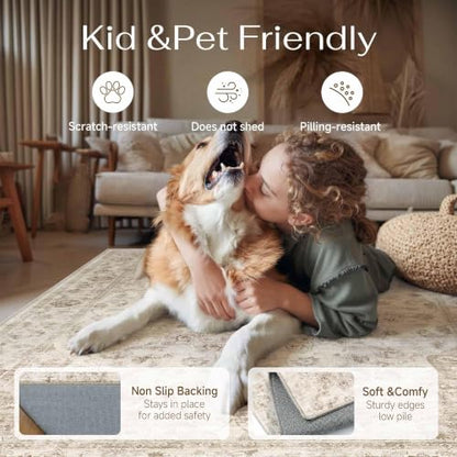 2 Piece Beige Neutral Kitchen Rug Set - color: Neutral | Beige, size: 24"x36"+30"x96"
