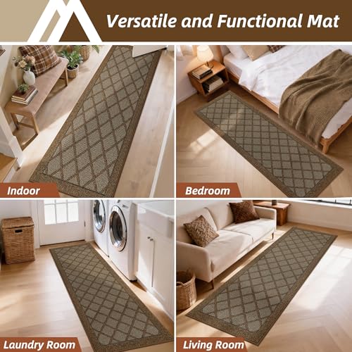 COSY HOMEER Hallway Runner Rugs Door Mat 2.8x8 Ft Dirt Trapper,Brown - color: Brown, size: 2'8" x 8' (Rectangular)