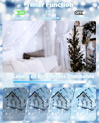 6 Pack 60 LED Fairy Lights Battery Operated with Remote, 20 FT Cool White - color: Cool White, size: 6PK（60LED with Remote）