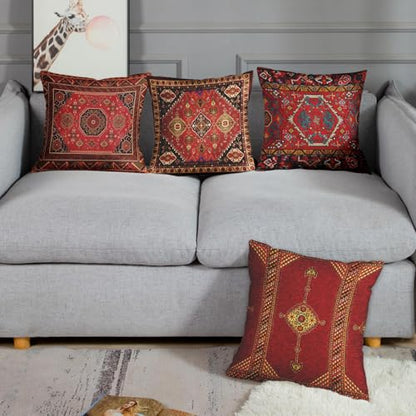 Britimes Throw Pillow Covers Set of 4, 18 x 18 Inch, Moroccan - size: 18" x 18" (Pack of 4)