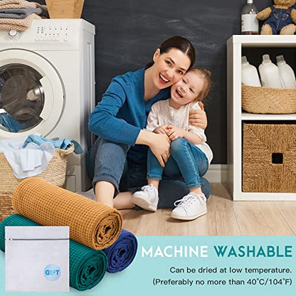 AmyHomie Cooling Waffle Blanket Queen Size, 100% Rayon Derived from Bamboo - color: Blue Violet, size: Queen (90"x90")