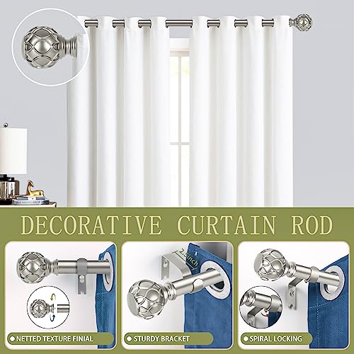 TANGWIN Farmhouse Curtain Rod Adjust 36-88",Heavy Duty Boho,Antique Silver - color: Antique Silver, size: 36-88" & 1pack