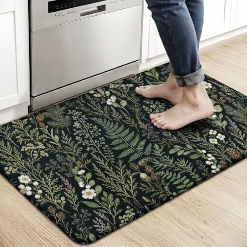 Natural Plant Kitchen Comfort Mat 36x20in Anti-Fatigue Kitchen Mats - color: Natural Plant