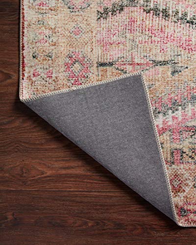 Loloi Layla Pink/Lagoon 2'-6" x 9'-6" Runner Rug - color: Pink / Lagoon, size: 2'6" x 9'6" (Rectangular)