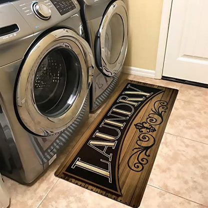 UKELER Non Slip Laundry Room Rug and Mats Durable and Waterproof Laundry Room Runner Rug Floor Mat, 48''×20'' - color: C, size: 48×20 in