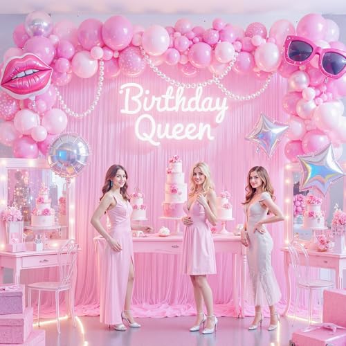 10ft x 12ft Pink Tulle Backdrop Curtain for Baby Shower Party Sheer Fabric Backdrop Curtains for Girls Birthday Gender Reveal Back Drop Wedding Photo Backdrop Drapes Background 2 Panels 5ft x 12ft - color: Pink, size: 10FT X 12FT(2 Panels 5ft(W) X 12ft(H)