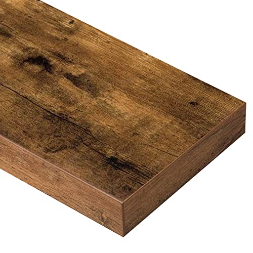 QEEIG Bathroom Floating Shelves for Wall (Brown, Set of 2, 15.7") - color: A. Brown, size: 15.7"