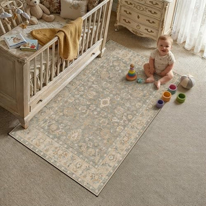 HUGEAR 3x5 Brown Neutral Small Area Rug - color: Brown, size: 3' x 5' (Rectangular)