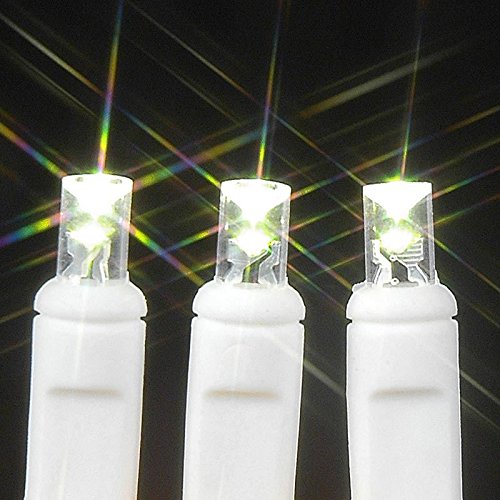 Novelty Lights 35 LED Christmas Mini Light Set, Warm White, White Wire - color: Warm White