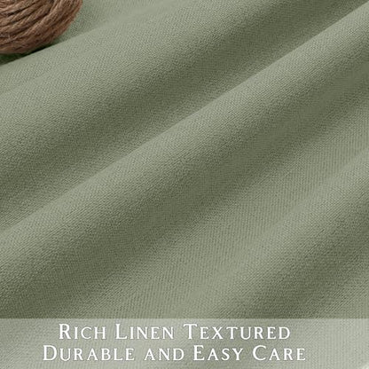 ChrisDowa Sage Green Blackout Curtains 45 Inches Long 2 Panels for Bedroom - color: Sage Green, size: 52"W x 45"L (Pack of 2)