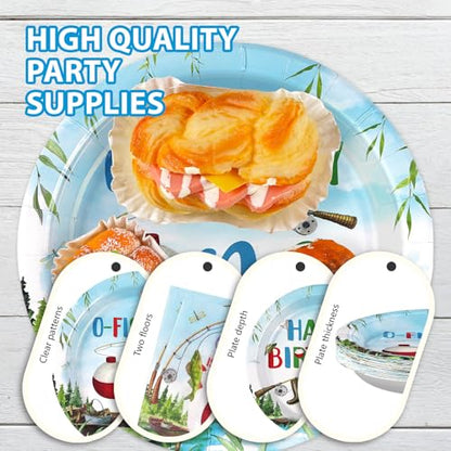 Grencian 96Pcs Ofishally One Birthday Party Decoration for Boys,Serve 24 - style: Ofishally 1st Kit