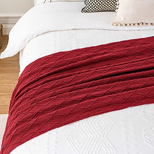 BATTILO HOME Christmas Red Throw Blanket for Couch, 52"x80" - color: Red, size: 52 x 80 in.