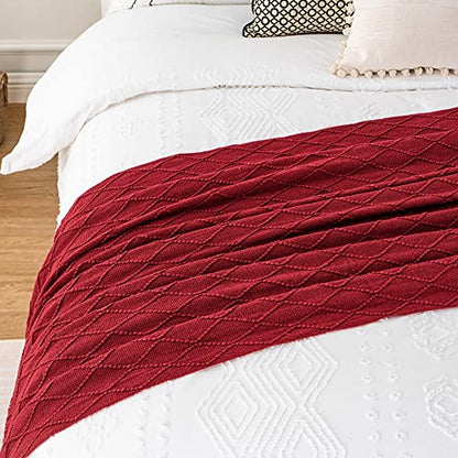BATTILO HOME Christmas Red Throw Blanket for Couch, 52"x80" - color: Red, size: 52 x 80 in.