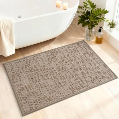 Bath Mat Non Slip,Quick Dry Bathroom Rug Under Door,24"x36",Brown - color: A- Brown, size: 24" x 36"