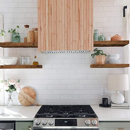 QEEIG Bathroom Floating Shelves for Wall (Brown, Set of 2, 15.7") - color: A. Brown, size: 15.7"