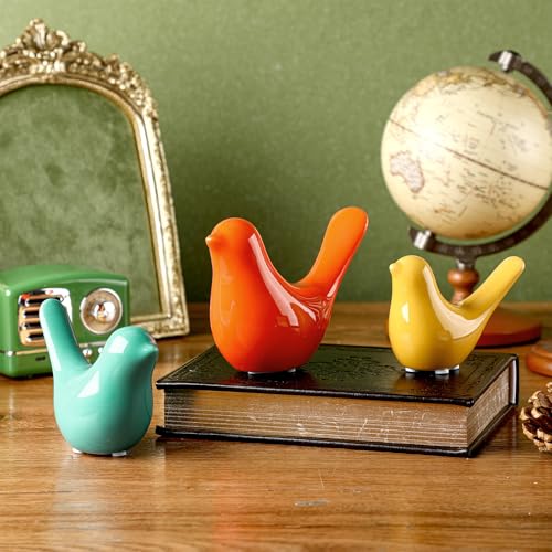 AceOrbit 3 Pcs Mid Century Modern Decor Midcentury Ceramic Birds - style: Classic