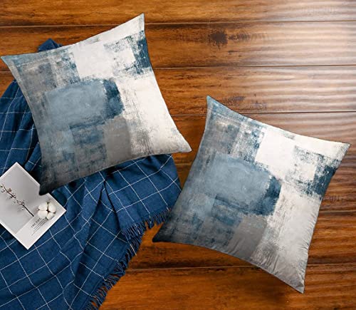 Throw Pillow Covers for Couch, 26x26 Inch, Set of 2, Grey Blue - color: Grey Blue, size: 26" x 26" (Pack of 2)