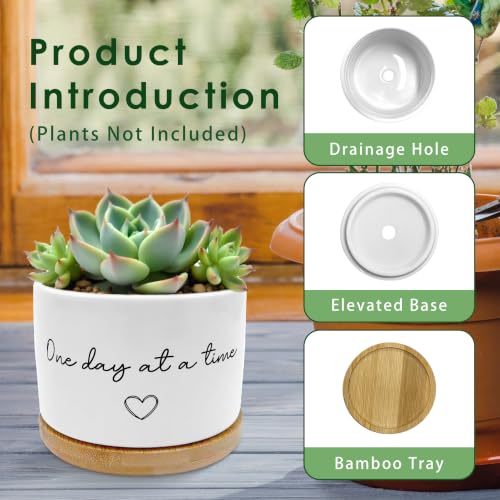 Inspirational Mental Health Gifts Plant Pots Planters - color: Style a -M