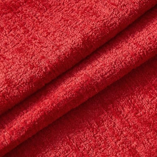 MIULEE Christmas Couch Pillow Covers Textured Chenille 18x18 Red - color: Red, size: 18" x 18" (Pack of 2)