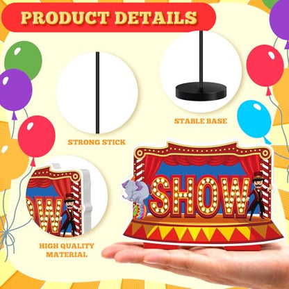 DoubleFill 6 Pcs Carnival Party Decoration for Table Centerpieces - style: Carnival Circus