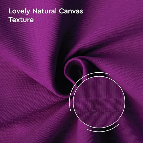 Encasa XO Table Runner, Cotton Canvas Dining Runner 13"x36" - color: Purple, size: 13x36 in