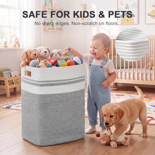 OIAHOMY 91L Laundry Hamper, XXXLarge Collapsible Laundry Basket Gray - color: Gray, size: 16*15*24