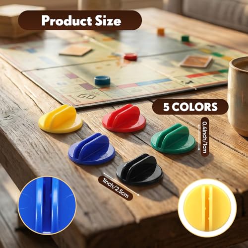 Yinkin 50 Pcs Mini Plastic Card Stands 1 Inch Round Base Clips,Multicolor - style: Multicolor