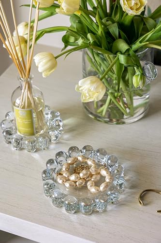 Alice Lane Home Collection Original Clear Glass Large Bubble Candle Dish - color: Clear, size: Large