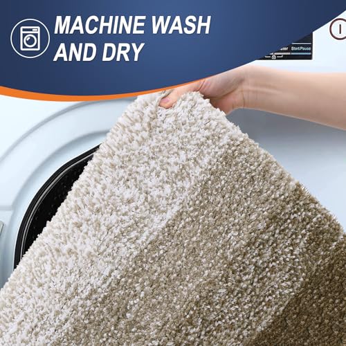 OLANLY Small Bathroom Rugs 24x16, Extra Soft Absorbent Microfiber Bath Rugs - color: Coffee, size: 24" X 16"