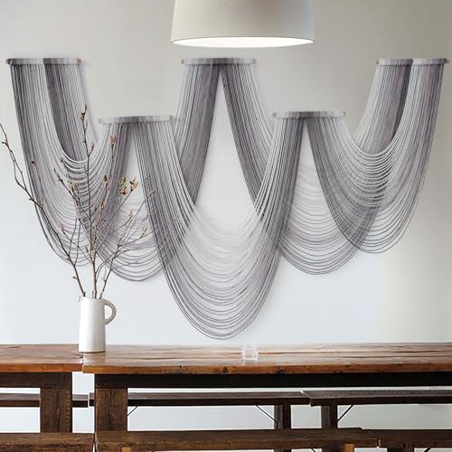 IOWER Macrame Wall Hanging Dip Dyed Purple Tapestry Fiber Art Boho Decor - color: Grey Purple