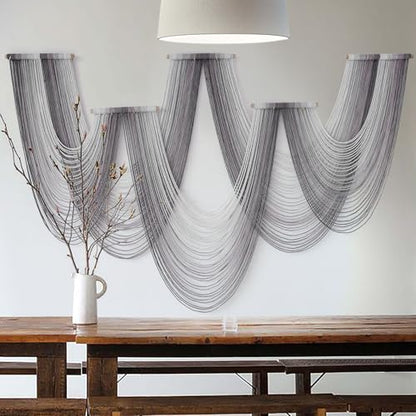 IOWER Macrame Wall Hanging Dip Dyed Purple Tapestry Fiber Art Boho Decor - color: Grey Purple