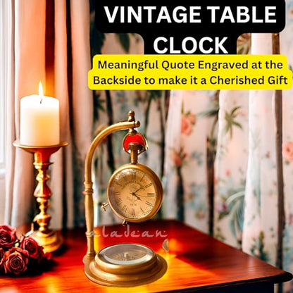 ALADEAN Decorative TableClock Compass Desk Sundial - (Love You) - style: Love You
