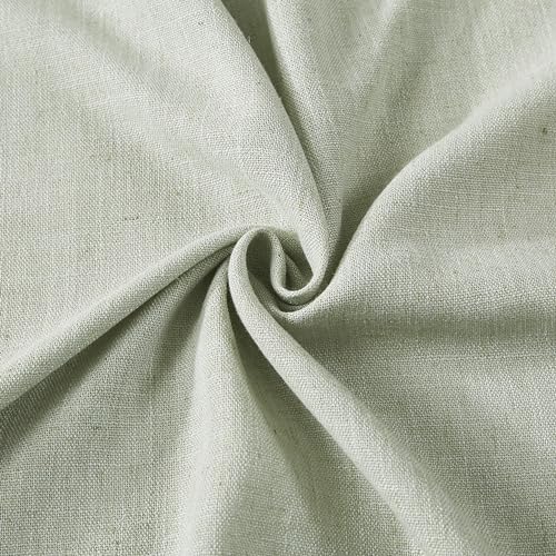 Vision Home Light Green Linen Pinch Pleated Semi Sheer Curtains 40Wx63Lx2 - color: Soft Green/Pinch, size: 40"W x 63"L (Pack of 2)