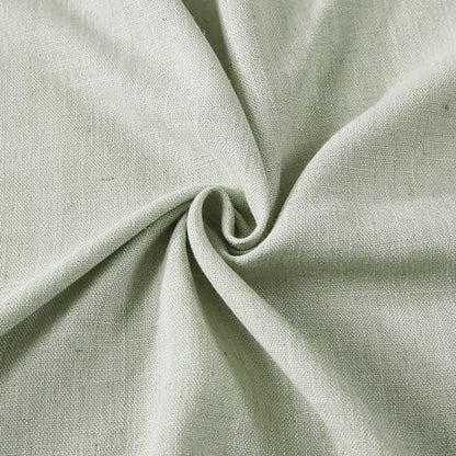 Vision Home Light Green Linen Pinch Pleated Semi Sheer Curtains 40Wx63Lx2 - color: Soft Green/Pinch, size: 40"W x 63"L (Pack of 2)