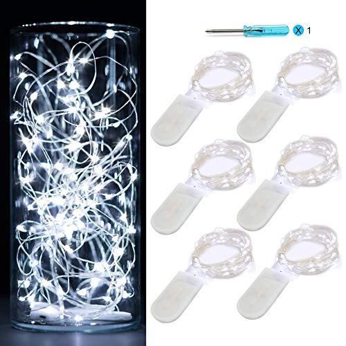 6 Pack Fairy Lights Battery Operated No Remote,10ft 30 LEDs Cool White - color: Cool White, size: 10ft