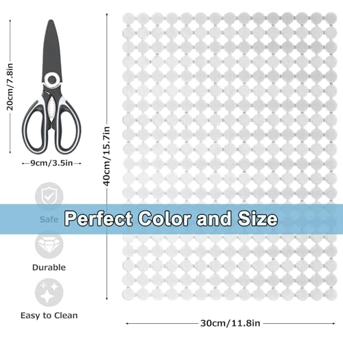 Kitchen Sink Mat for Stainless Steel/Ceramic Sinks,2 Pack with Scissors - color: Transparent