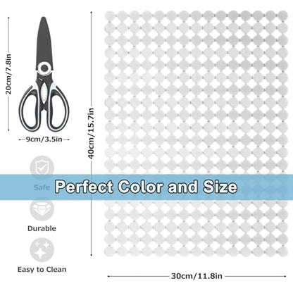 Kitchen Sink Mat for Stainless Steel/Ceramic Sinks,2 Pack with Scissors - color: Transparent