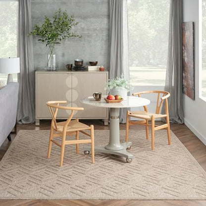 Nourison Home Versatile Natural Beige 8' x 10' Area Rug - Easy Clean, Non Shedding, Bed Room, Living Room, Dining Room, Kitchen (8' x 10') - color: Natural Beige, size: 8' x 10' (Rectangular)