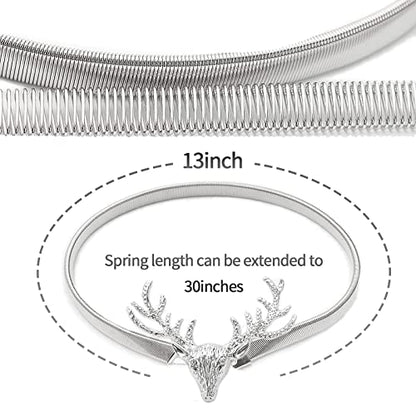 Sliver Elk 6Pack Aluminum Alloy Spring Design Curtain Ties - Leaf Carving Modern Style Holdbacks - color: Sliver Elk