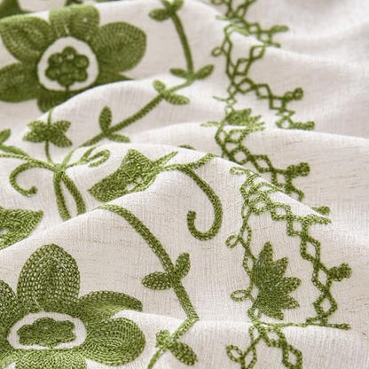 Sage Green Boho Curtains 2 Panels for Living Room 96 Inches Grommet - color: Sage on Beige, size: 52"W x 96"L (Pack of 2)