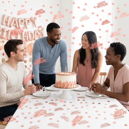 MARFOREVER Rose Gold Happy Birthday Confetti for Table Decorations - style: Rose Gold Birthday
