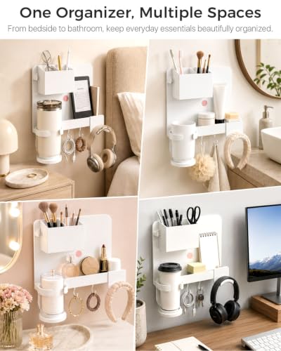 Floating Shelves for Bedside Shelf, No Drill Stick On Bedside Wall Shelf