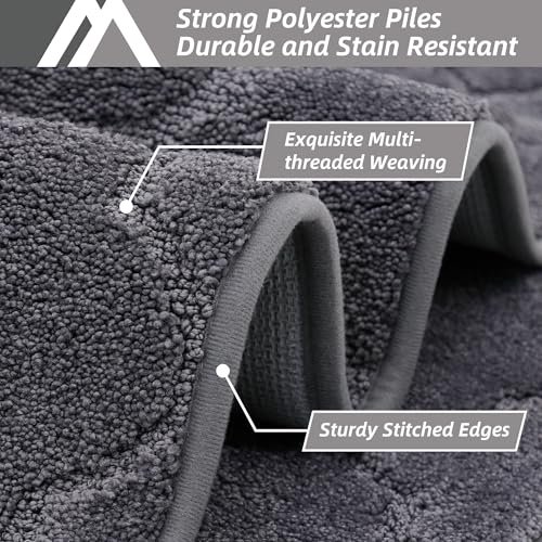 COSY HOMEER Soft Kitchen Floor Mats and Rugs Non Slip 20"x59",Dark Grey - color: Dark Grey, size: 20"X 59"