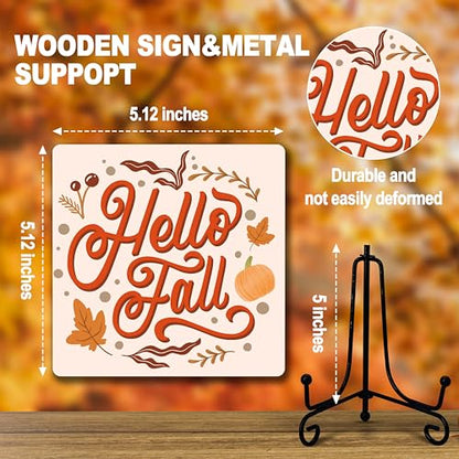 DETIHO Fall Decorations for Home, Thanksgiving Gift Centerpieces for Tables - style: HELLO FALL
