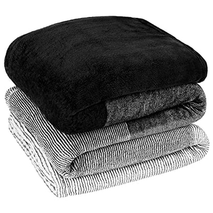 PAVILIA Black Ombre Fleece Throw Blanket for Couch Sofa Bed, 60x80 Twin - color: Gradient - Black, size: 60 x 80 Inches - Twin
