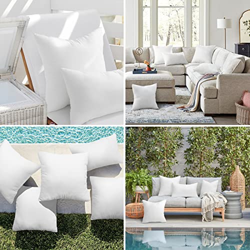 Ashler Outdoor Pillows, 18 x 18 Waterproof Pillow Inserts Set of 4 - size: 18 X 18 Inches - 4 Count